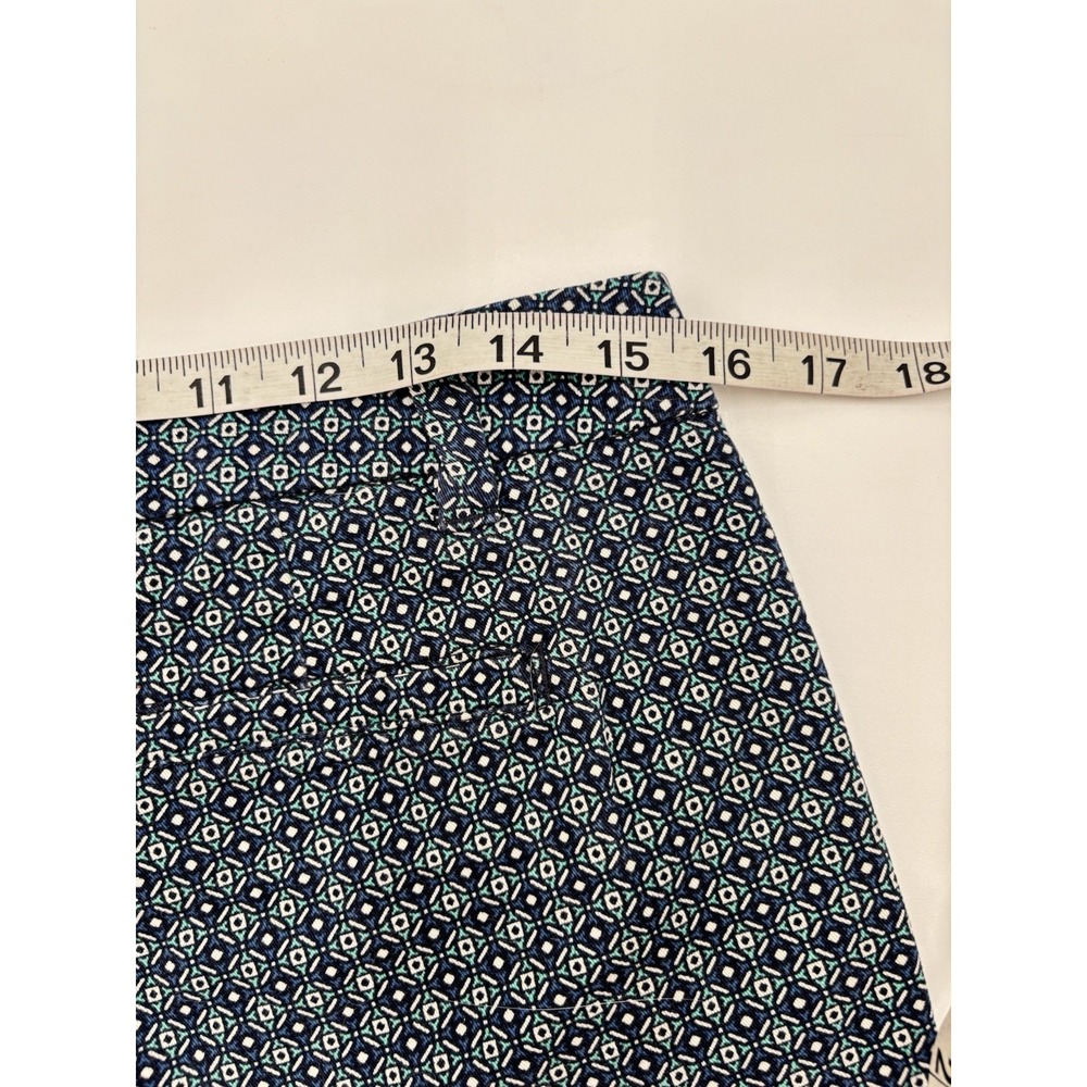 Merona Women's Patterned Shorts Size 4 Blue Geometric Print Casual Summer - Picture 6 of 7